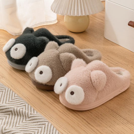 Fluffy Cotton Slippers for Women Warm Cotton Shoes