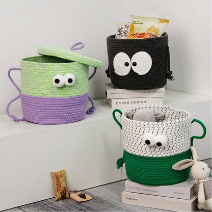 Cartoon Cotton Thread Toys Snacks Woven Storage Basket