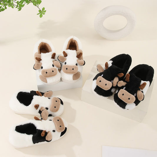 Cow-Shaped Cotton Slippers Non-Slip Slippers