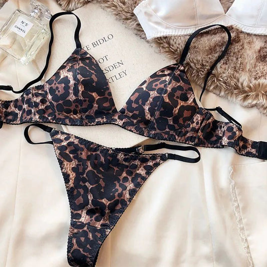 Summer French Triangle Cup No Steel Ring Sexy Underwear Set