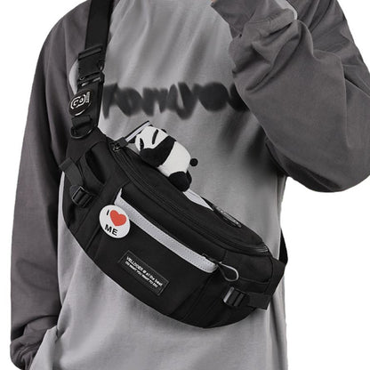 Large Capacity Cycling Waist Bag Messenger Bag