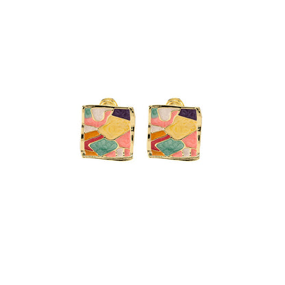 Painless Mosquito Coil Ear Clip Retro French Color Earrings