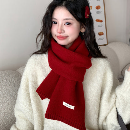 100% Sheep Wool Knitted Warm Thick Scarf