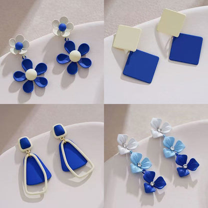 Klein Blue Earrings Special Design Earrings