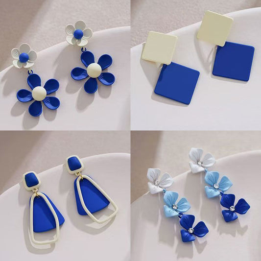 Klein Blue Earrings Special Design Earrings
