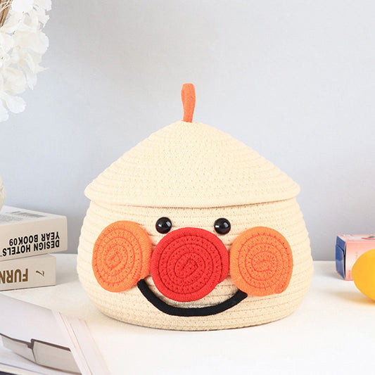 Cotton String Cartoon Lucky Egg Desktop Storage Basket