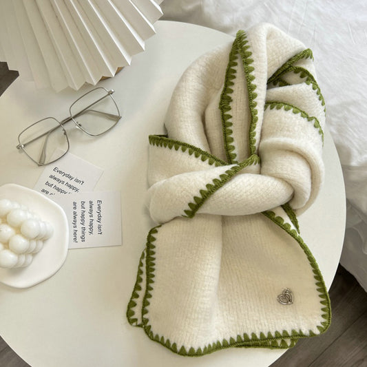 Korean Retro Versatile Knitted Scarf for Women