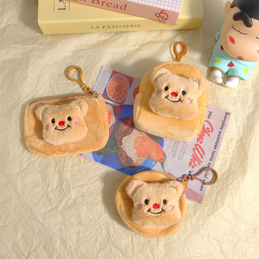 Cute Plush Bear Card Holder Mini Coin Purse