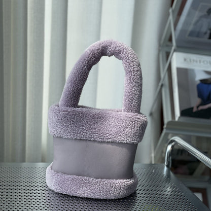 Furry Women Bag Leather Fur Fashionable Plush Bag Handbag