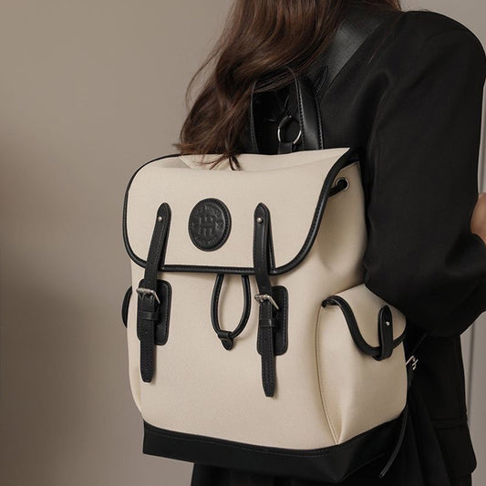Large-Capacity Canvas Campus Backpack