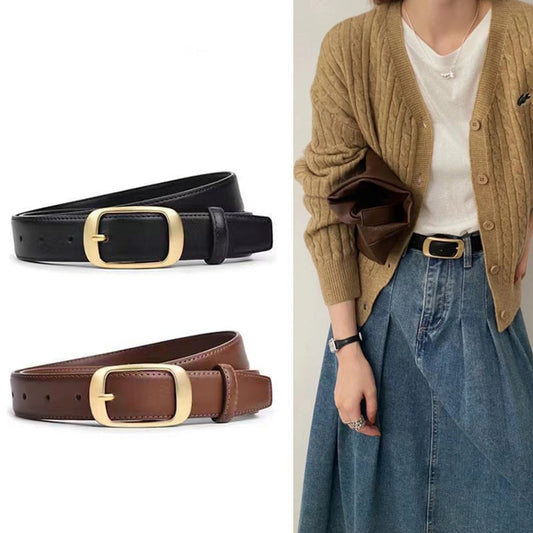 Ladies Korean Retro Leather Jeans Belt