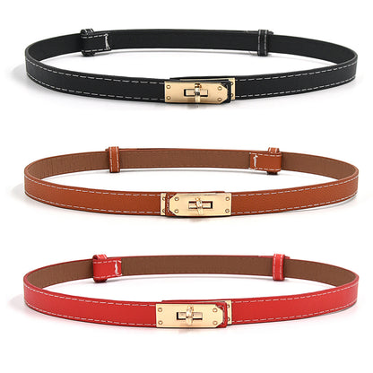 Waist lock Buckle Narrow Belt Decorative Belt