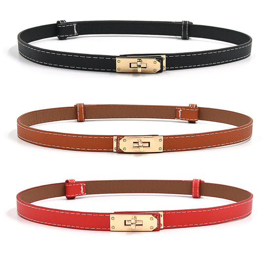 Waist lock Buckle Narrow Belt Decorative Belt