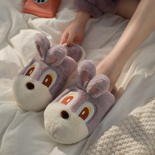 Cute Rabbit Cotton Slippers Indoor Home Warm Cartoon Slippers