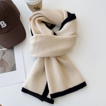 Scarf for Women Black Luxury Knitted Scarf