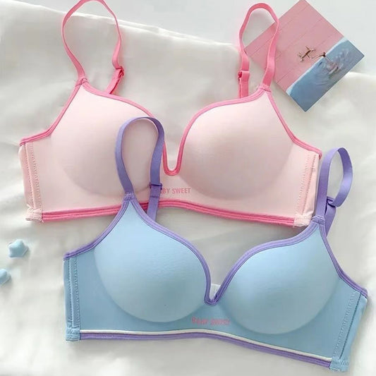 Colorful Jumping Girl Seamless Bra