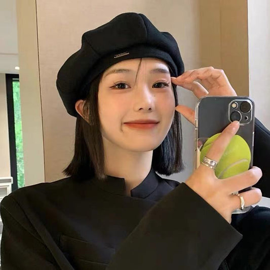 Black Beret Hat for Women Painter Hat