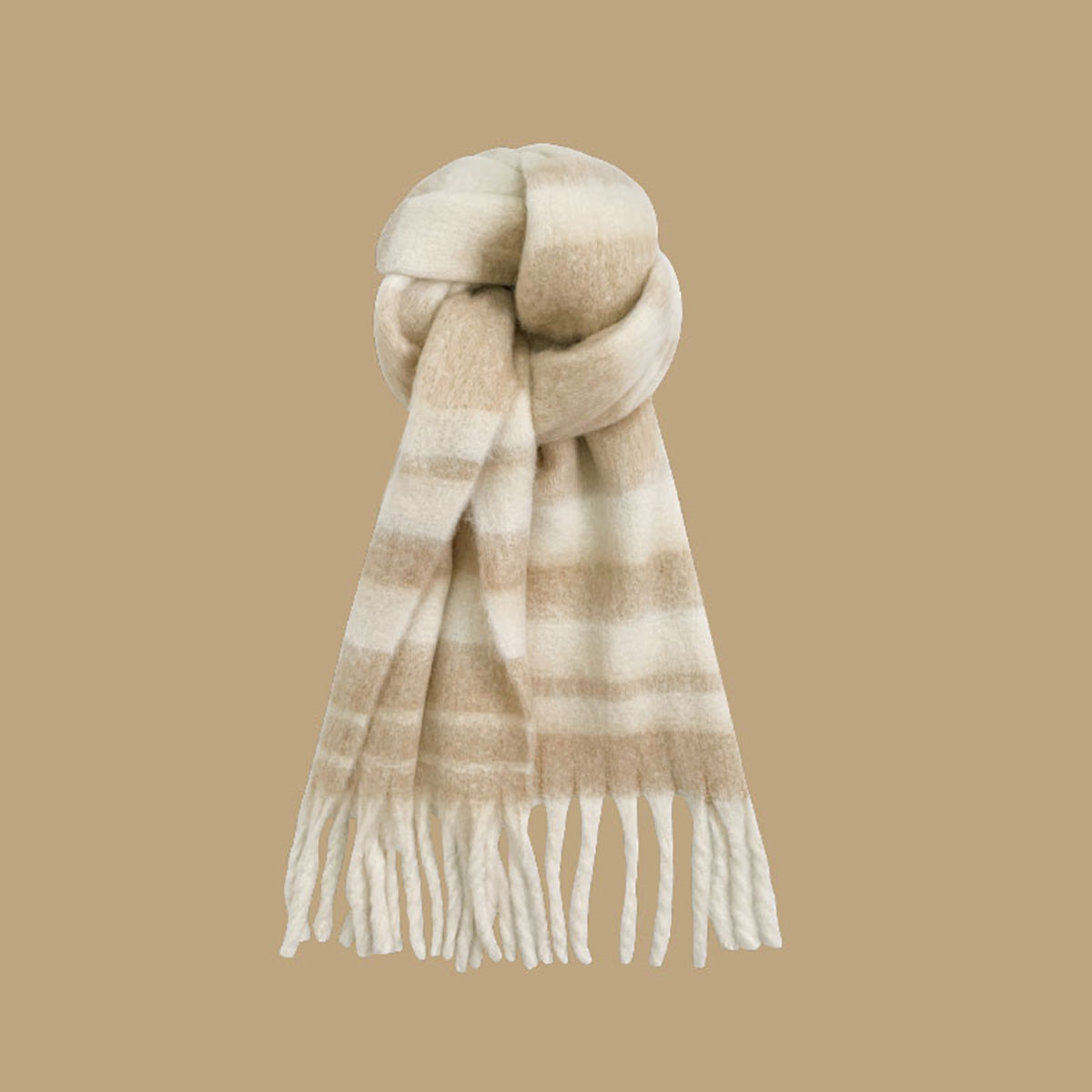 Rainbow Striped Scarf for Women Winter Scarf