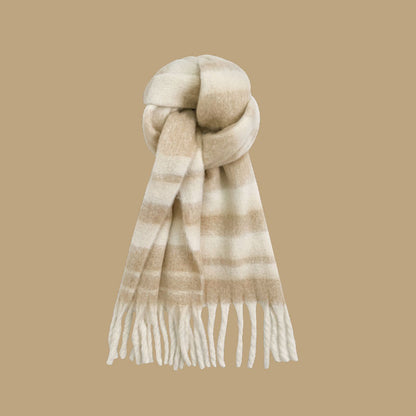 Rainbow Striped Scarf for Women Winter Scarf