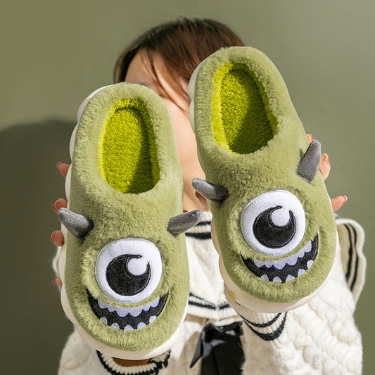 Big Eyes Cotton Slippers for Women Home Slippers