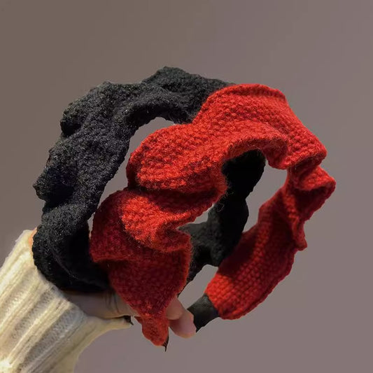 Red Hairband for Women Retro Hairpin Headdress