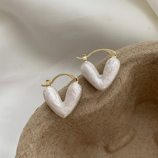 Women's Love Heart High-End Peach Heart Earrings