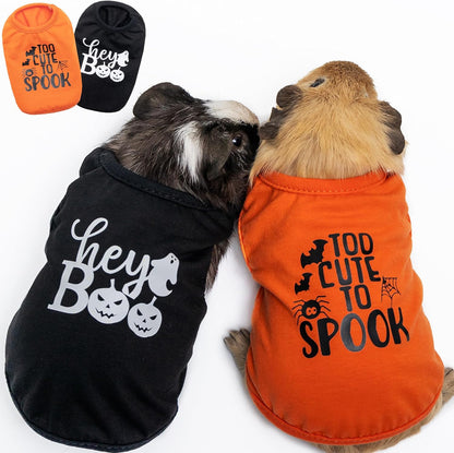 LAPOLAR Clothing for Animals, 2 Pack Soft Fleece Cute Small Animals Costume T-Shirt Pet Apparel for Rat Rabbit Chinchilla Kitten Chihuahua Puppy Ferret