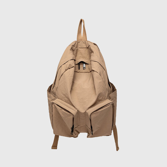 Women's Light Backpack Solid Color Large Capacity School Bag