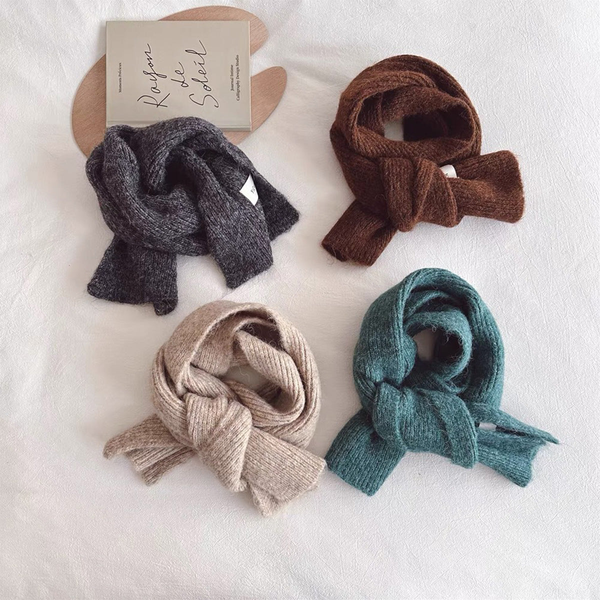 Children's Warm Wool Knitted Scarf