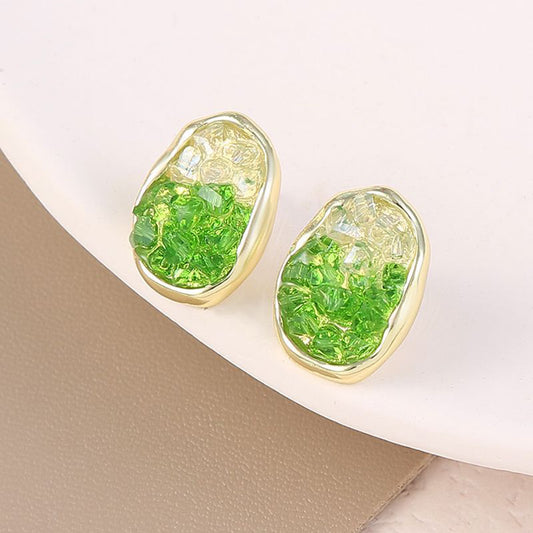 High-End Champagne Zircon Earrings