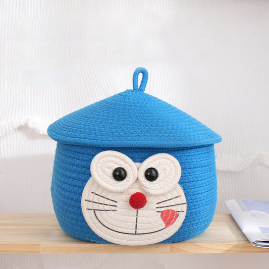 Cartoon Woven Desktop Storage Basket
