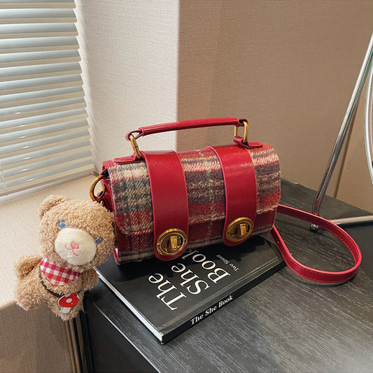 Red Berry Handbag for Women Shoulder Crossbody Small Bag
