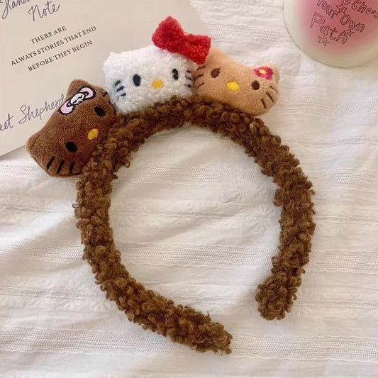 Cat Ear Leopard Plush Headband