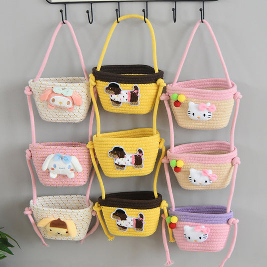 Cartoon Three-Layer Hanging Basket Cosmetic Storage Basket