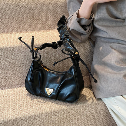 Pleated underarm shoulder crossbody bag