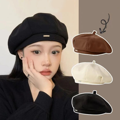 Black Beret Hat for Women Painter Hat