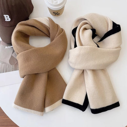 Scarf for Women Black Luxury Knitted Scarf