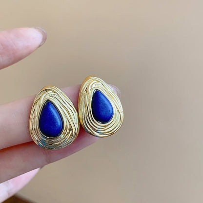 Real Gold Electroplated Silver Needle Earrings