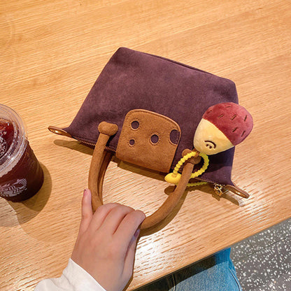 Women's Purple Potato Dumpling Bag Handbag Crossbody Bag