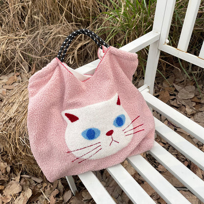 Japanese Cartoon Embroidered Tote Bag