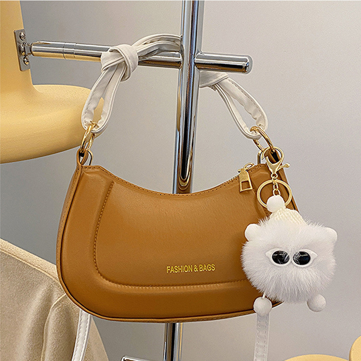 Ladies French Handbags Single Shoulder Saddle Bag
