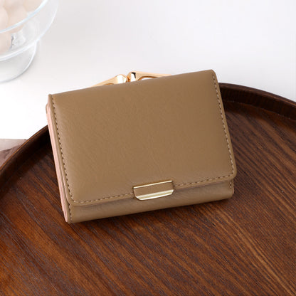 High-Grade Leather Creative Handmade Ladies Short Wallet