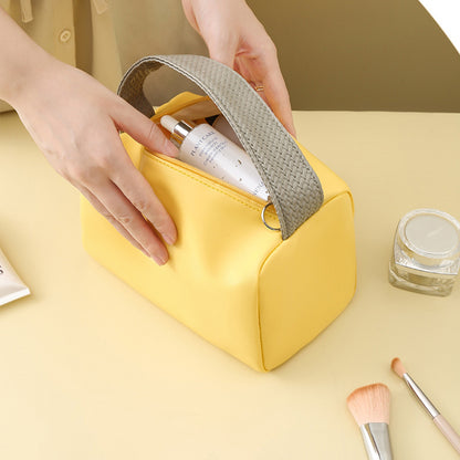 PU Leather Cosmetic Bag Large Capacity Waterproof Toiletry Bag