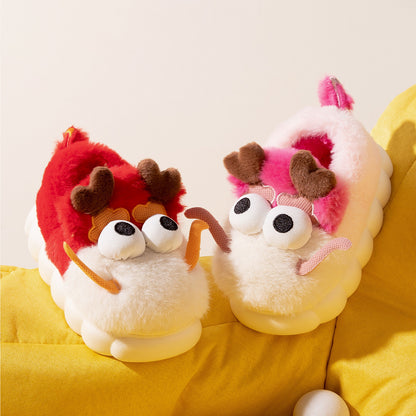 New Olush Thick Cartoon Children's Cotton Slippers