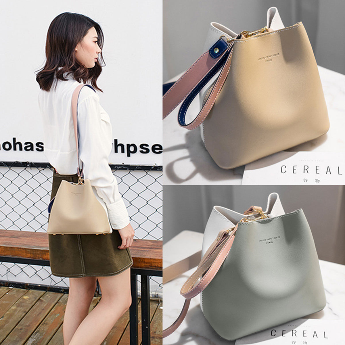 Women's Bucket Bag Single Shoulder Crossbody Bag Fashion Decoration