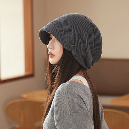 Hat for Women Thin Style Japanese Style Cold Hats Plain Head Hats