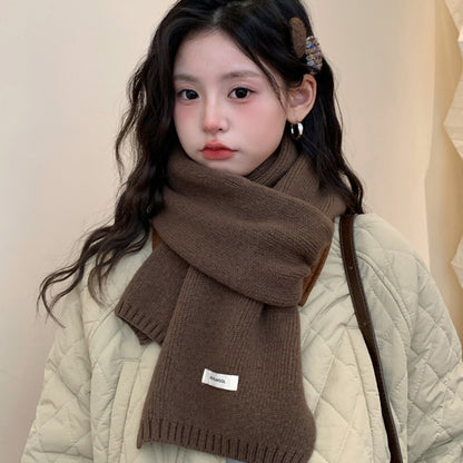100% Sheep Wool Knitted Warm Thick Scarf