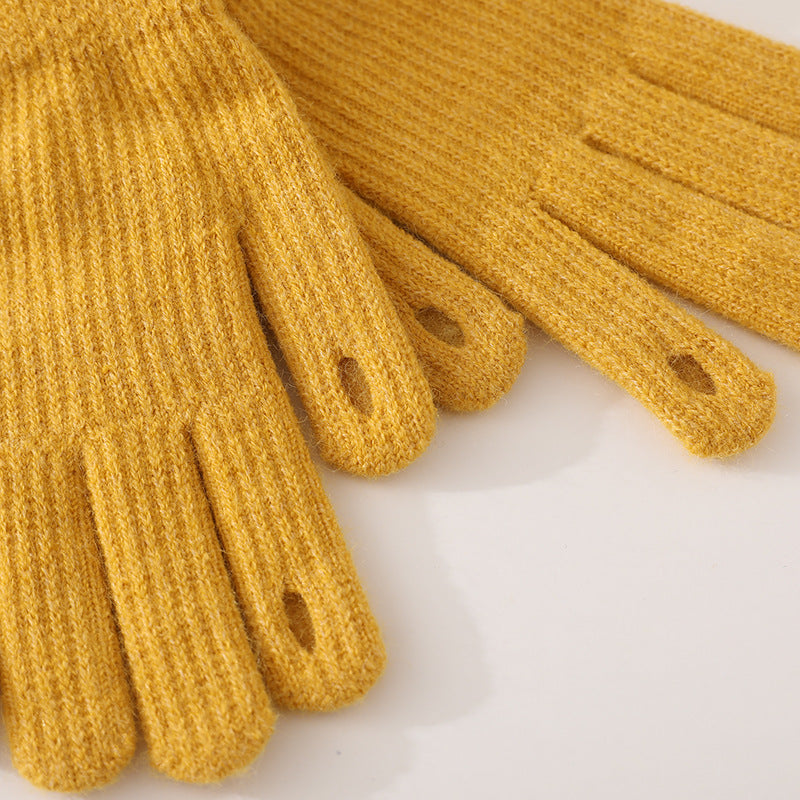 Winter Cycling Warm Plush Touch Screen Gloves