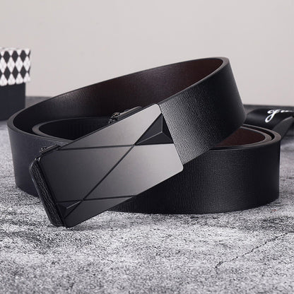 Men's Trendy Business Belt Without Toothless Buckle