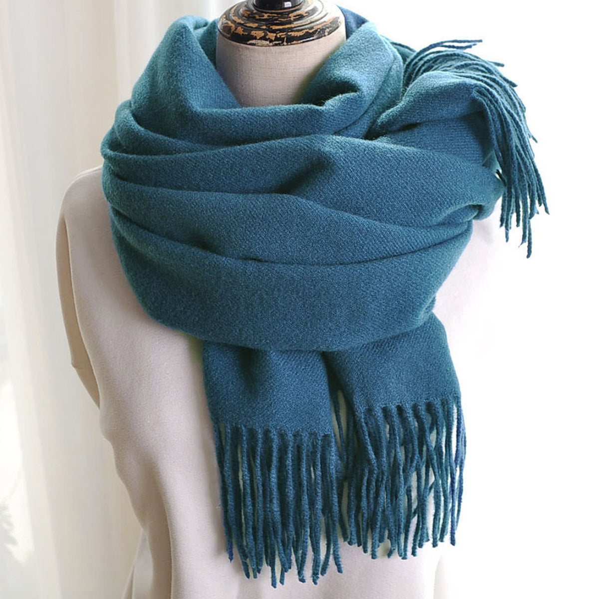 Solid Color Imitation Cashmere Scarf for Women Solid Color Scarf